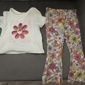 Floral T-Shirt and Pants Set
